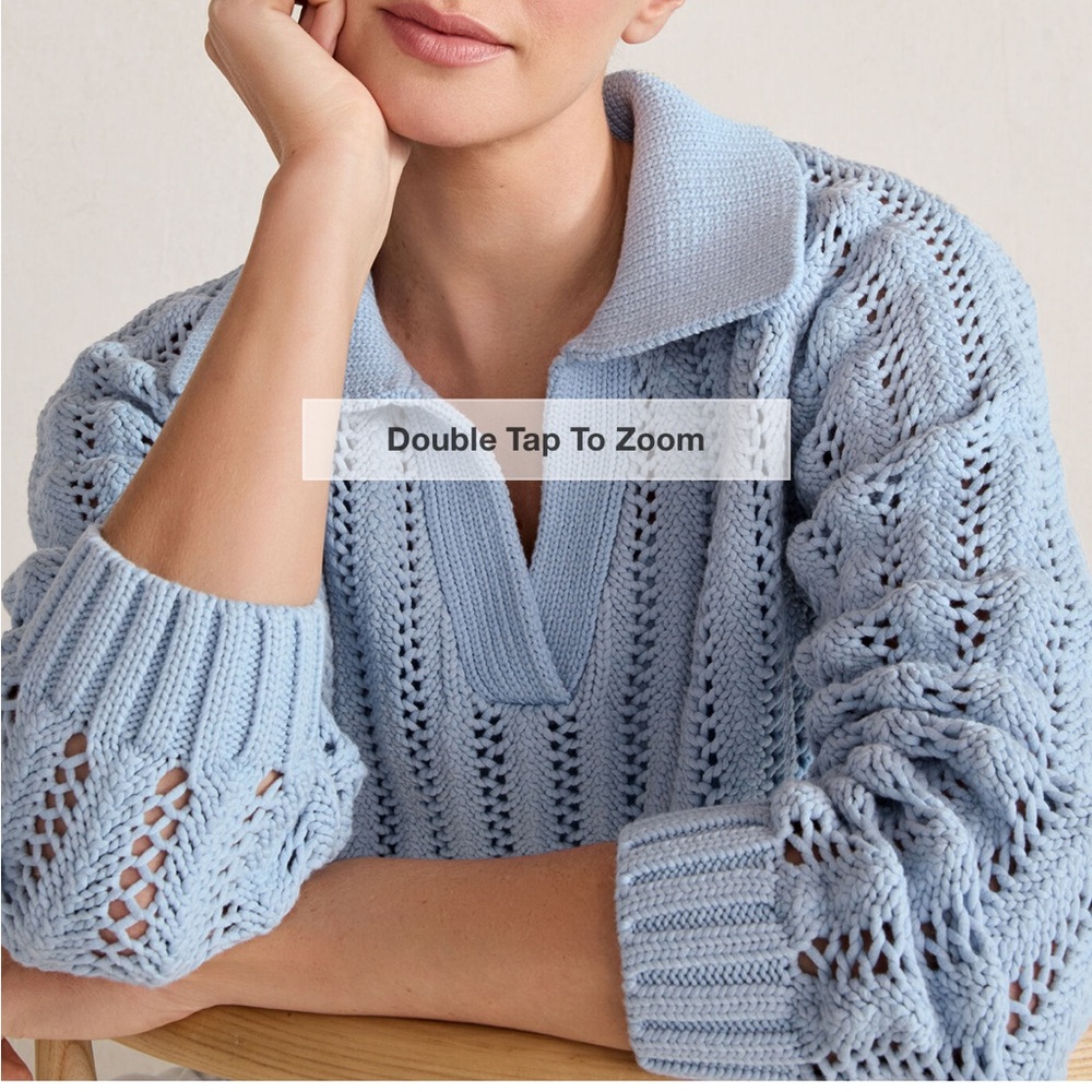 Haven Well Within collar Blue Sweater